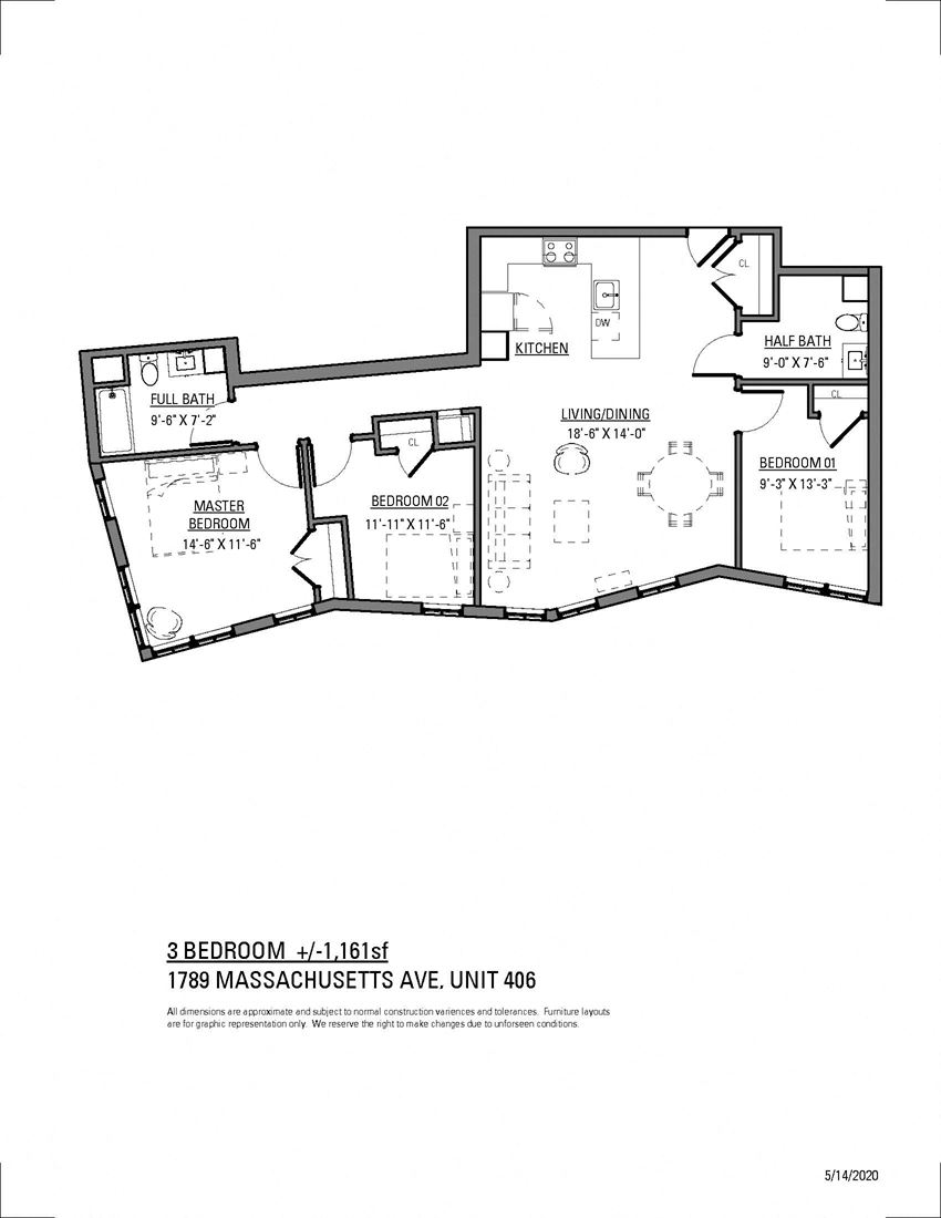 1789 MASSACHUSETTS, UNIT 406